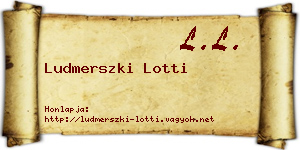 Ludmerszki Lotti névjegykártya